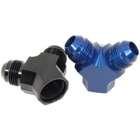 Y PIECE 45 DEGREE FEMALE PORT to 2 x MALE